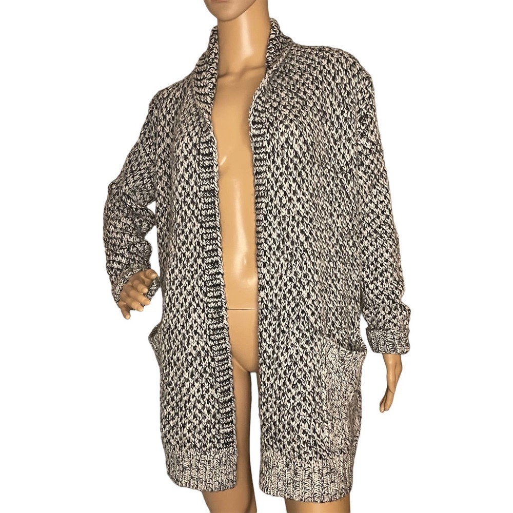 J.Jill Women's Cardigan Wool Blend Open Front XS Chunky Knit